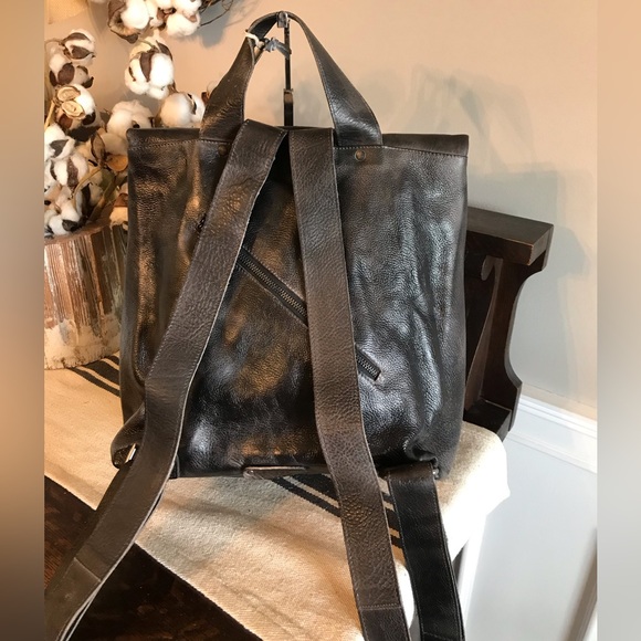 NWT Bed Stu Howie Leather Backpack Black Lux Rustic Retail $365 - Picture 2 of 16